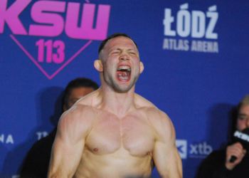KSW 113 Łódź 2025. Emocje podczas ważenia. Adrian Bartosiński i Paweł Pawlak obronią mistrzowskie pasy? [ZDJĘCIA]