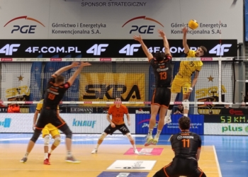 Mocny początek i zacięta końcówka. PGE GiEK Skra Bełchatów lepsza od Barkomu Każany Lwów [ZDJĘCIA]