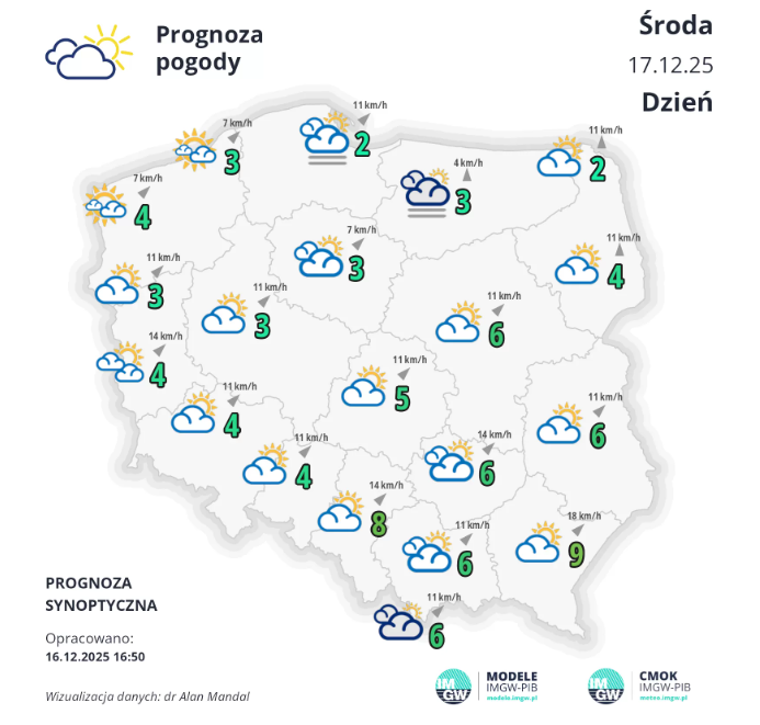 Pogoda na środę | Trochę słońca, trochę chmur 2 Pogoda na środę | Trochę słońca, trochę chmur