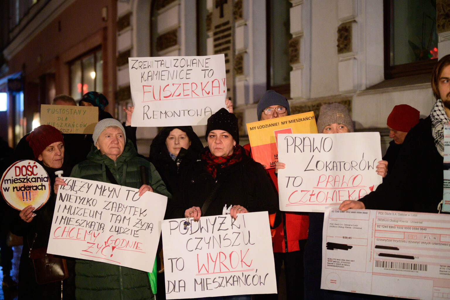 Protest lokatorów fot Sebastian Szwajkowski Protest lokatorow fot Sebastian Szwajkowski