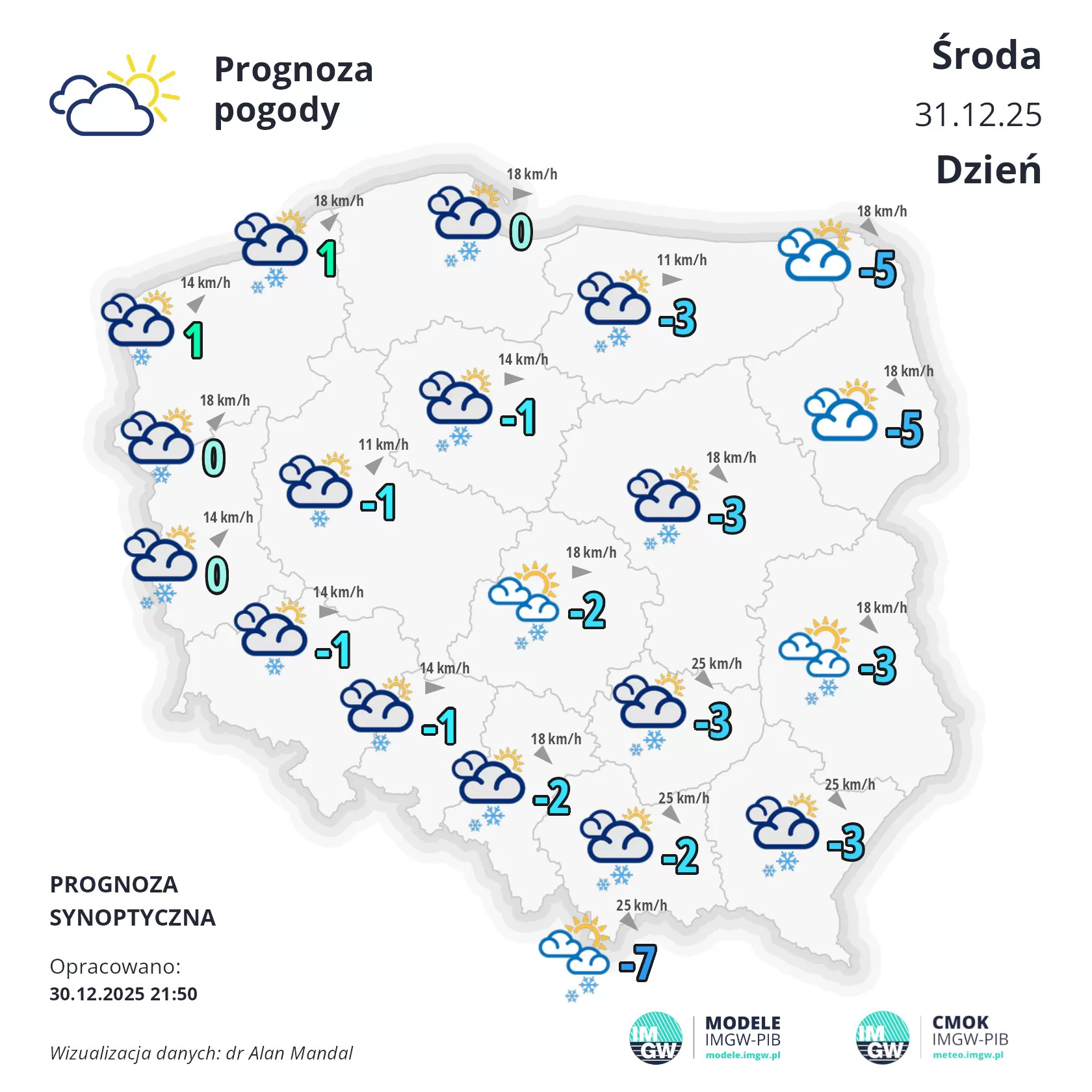 Pogoda na Sylwestra. Przelotne opady śniegu w ostatnim dniu 2025 roku 2 SYNOP PPROG K 2 D 1767139200 1767128490 convert.io
