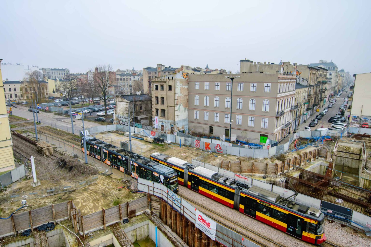 Skrzyzowanie Zielona Kosciuszki Zachodnia Budowa Tunelu Srednicowego fot Sebastian Szwajkowski 8