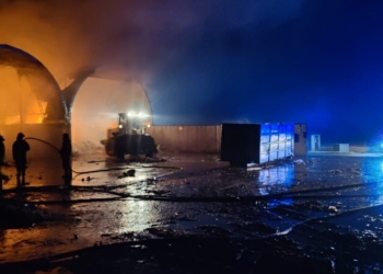 Pożar PSZOK pod Opocznem. Płonęła gigantyczna hałda śmieci