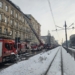 Pożar kamienicy w centrum Łodzi. Strażacy ewakuowali kobietę [ZDJĘCIA, WIDEO]