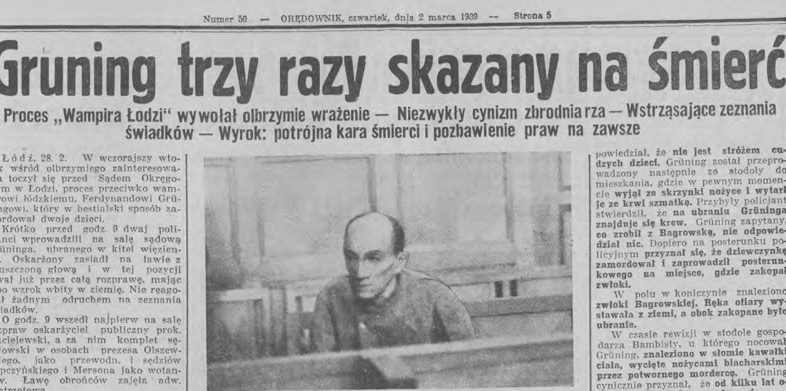 Mapa Zbrodni. Wampir z Łodzi [PODCAST]