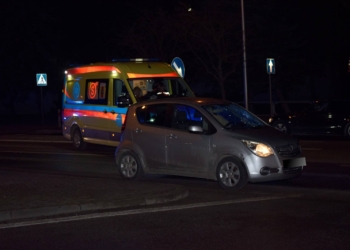Utrudnienia na DK83 w Sieradzu po potrąceniu pieszych