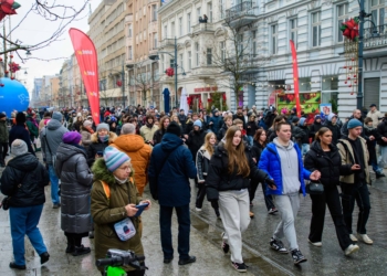 Polonez dla Łodzi 2026. Piotrkowska najbardziej roztańczoną ulicą w Polsce