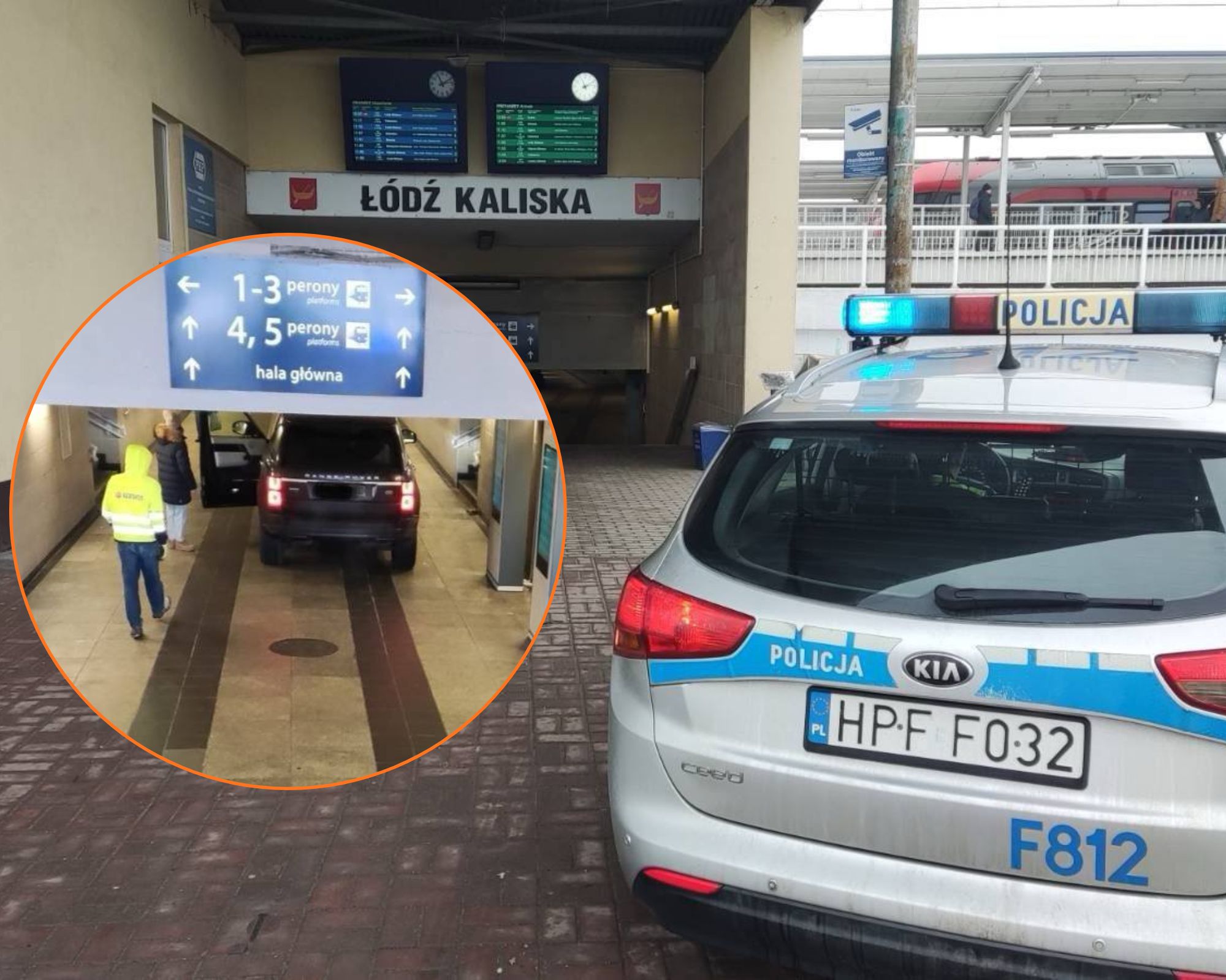Wjechała samochodem w przejście podziemne. Niecodzienny widok na Dworcu Łódź Kaliska