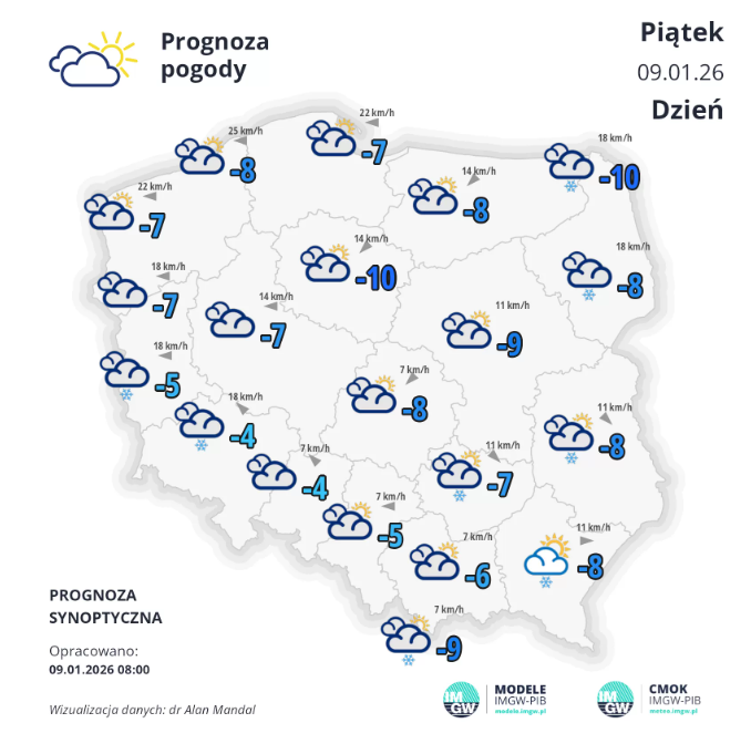 Zima w Łódzkiem. Kolejny trudny dzień dla kierowców, IMGW ostrzega 2 apogo