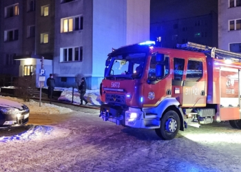 Nocny pożar na Retkini
