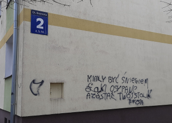 W Łowiczu grasuje wandal. Ma więcej sprayu niż talentu