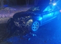 Zderzenie 3 samochodów na DK 72, fot. KPP w Poddębicach 