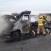 Pożar auta na A2. Droga zablokowana 9 Pożar auta na A2. Droga zablokowana