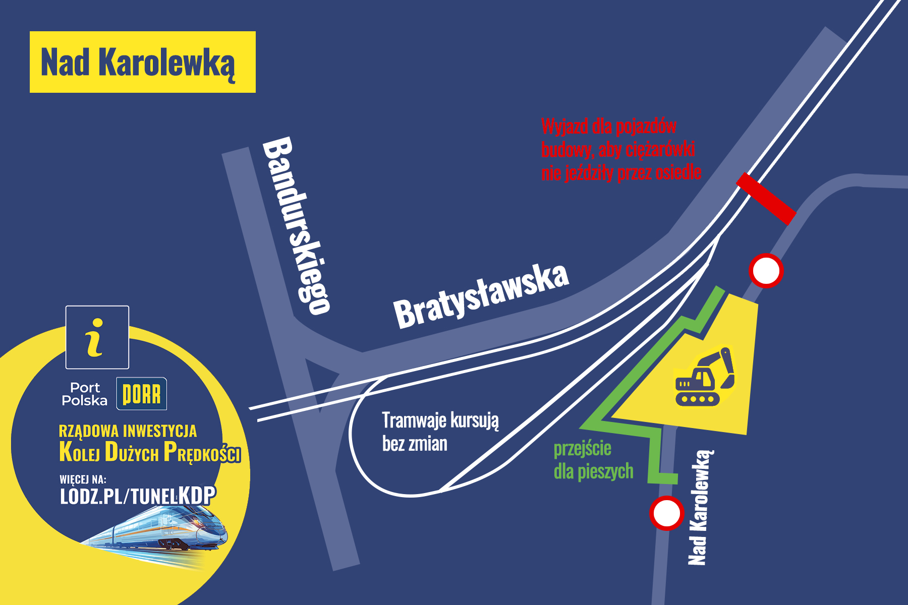 Tunel KDP w Łodzi. Na 2 lata zamkną ulicę na Karolewie 2 KDP K6 Nad Karolewka