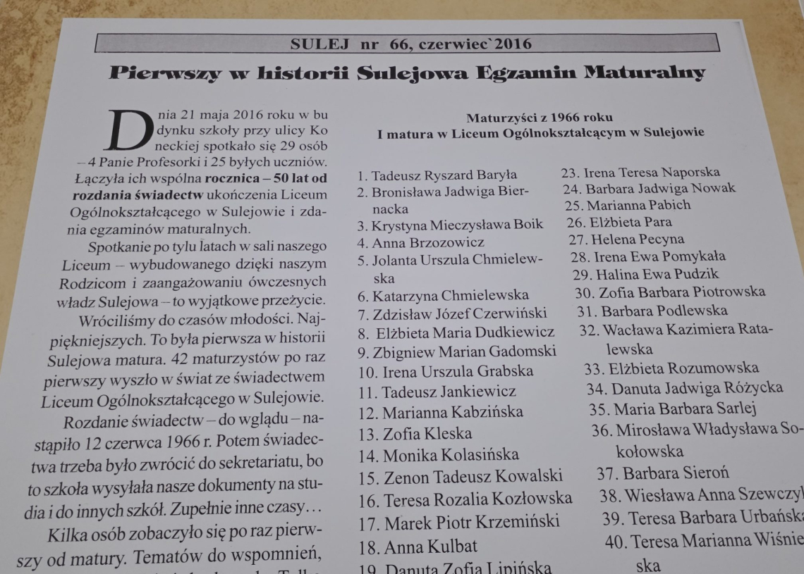 W Sulejowie znowu będzie liceum. "Dostawaliśmy wiele głosów i sygnałów"