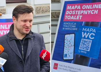 Mapa toalet w Łodzi