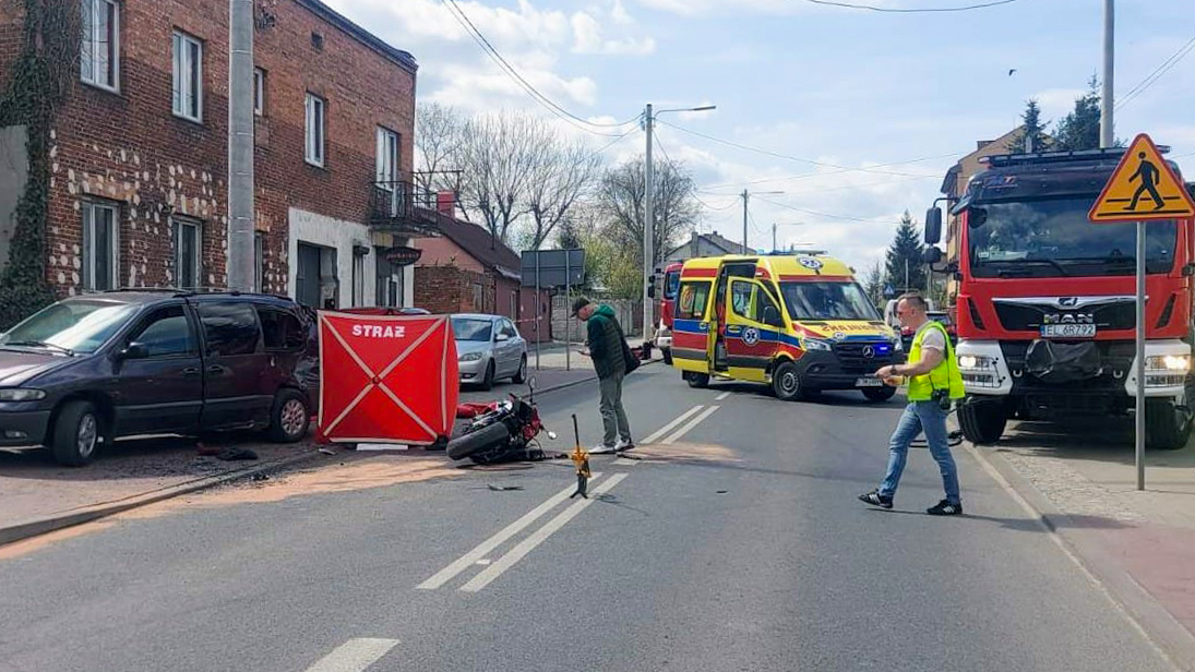 Śmiertelny wypadek z udziałem motocyklisty