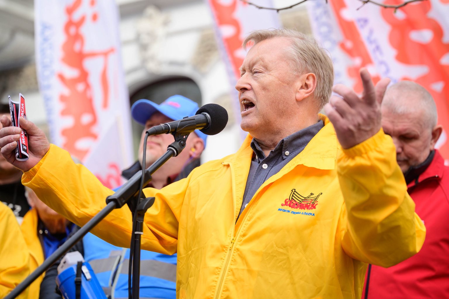 Protest Solidarności przed Urzędem Wojewódzkim fot Sebastian Szwajkowski_23 Protest Solidarnosci przed Urzedem Wojewodzkim fot Sebastian Szwajkowski 23