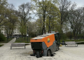 Zamiatarka zniszczyła fontannę w Parku Moniuszki [ZDJĘCIA]