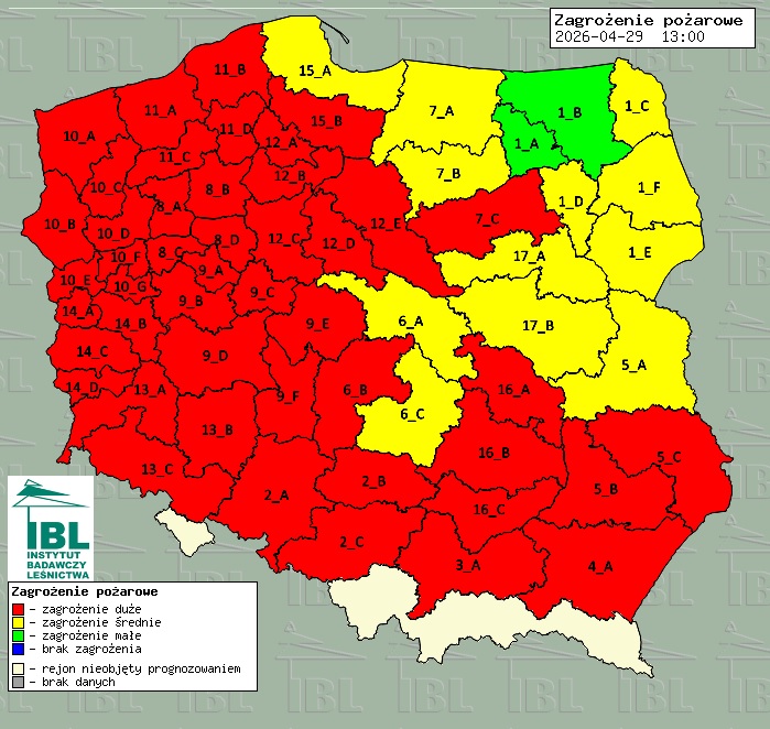 Zagrożenie pożarowe w lasach. Najwyższy stopień w Łódzkiem 2 Zagrożenie pożarowe w lasach. Najwyższy stopień w Łódzkiem