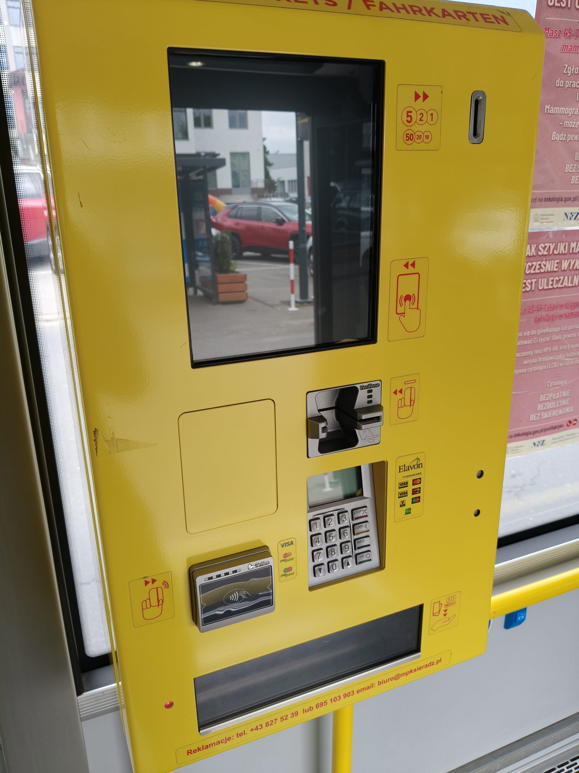 Zepsute biletomaty w sieradzkich autobusach. Problem pasażerów, więcej pracy dla kierowców 1 Zepsute biletomaty w sieradzkich autobusach