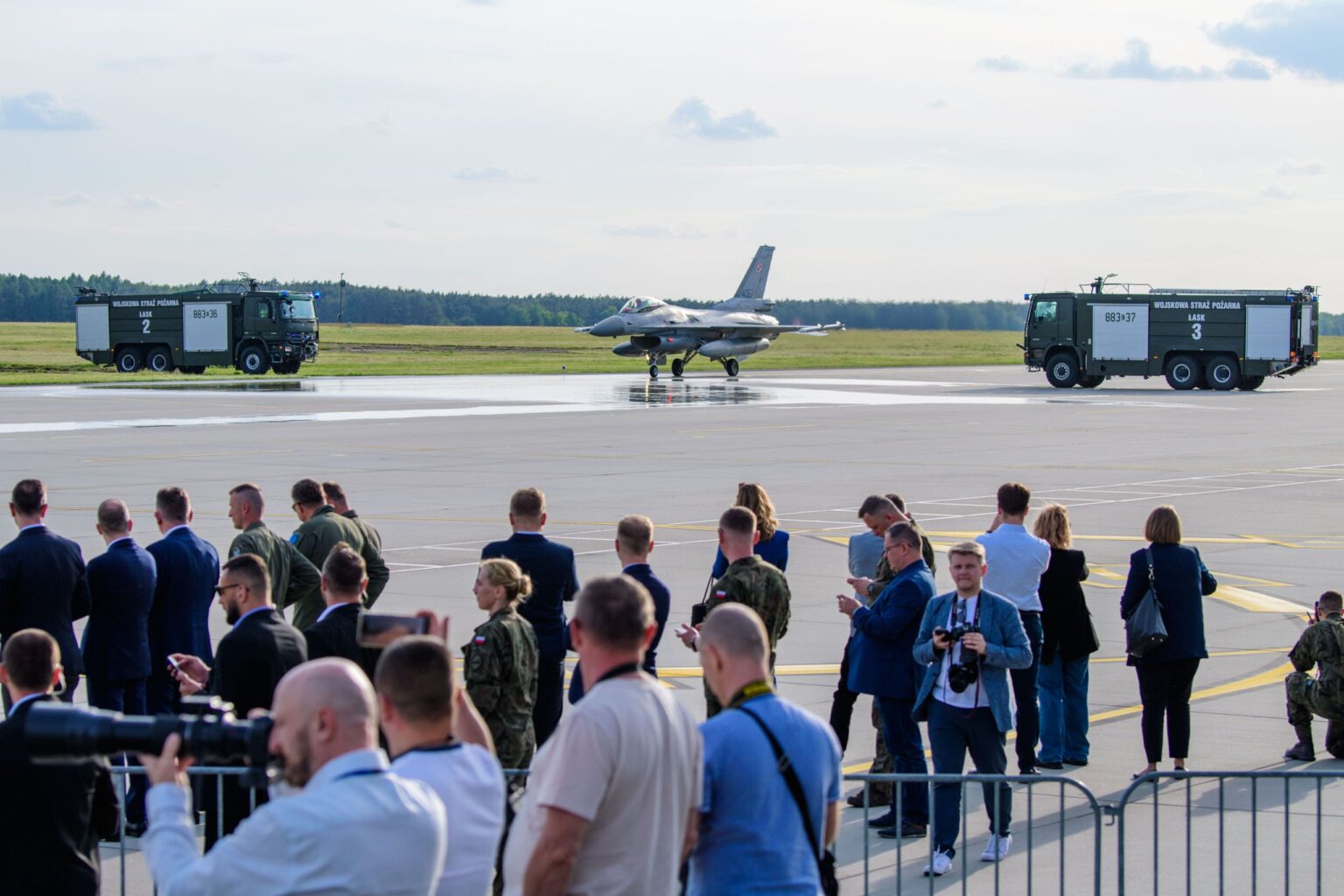 Lądowanie pierwszych F35 w Bazie w Łasku fot Sebastian Szwajkowski_11 Ladowanie pierwszych F35 w Bazie w Lasku fot Sebastian Szwajkowski 11 1