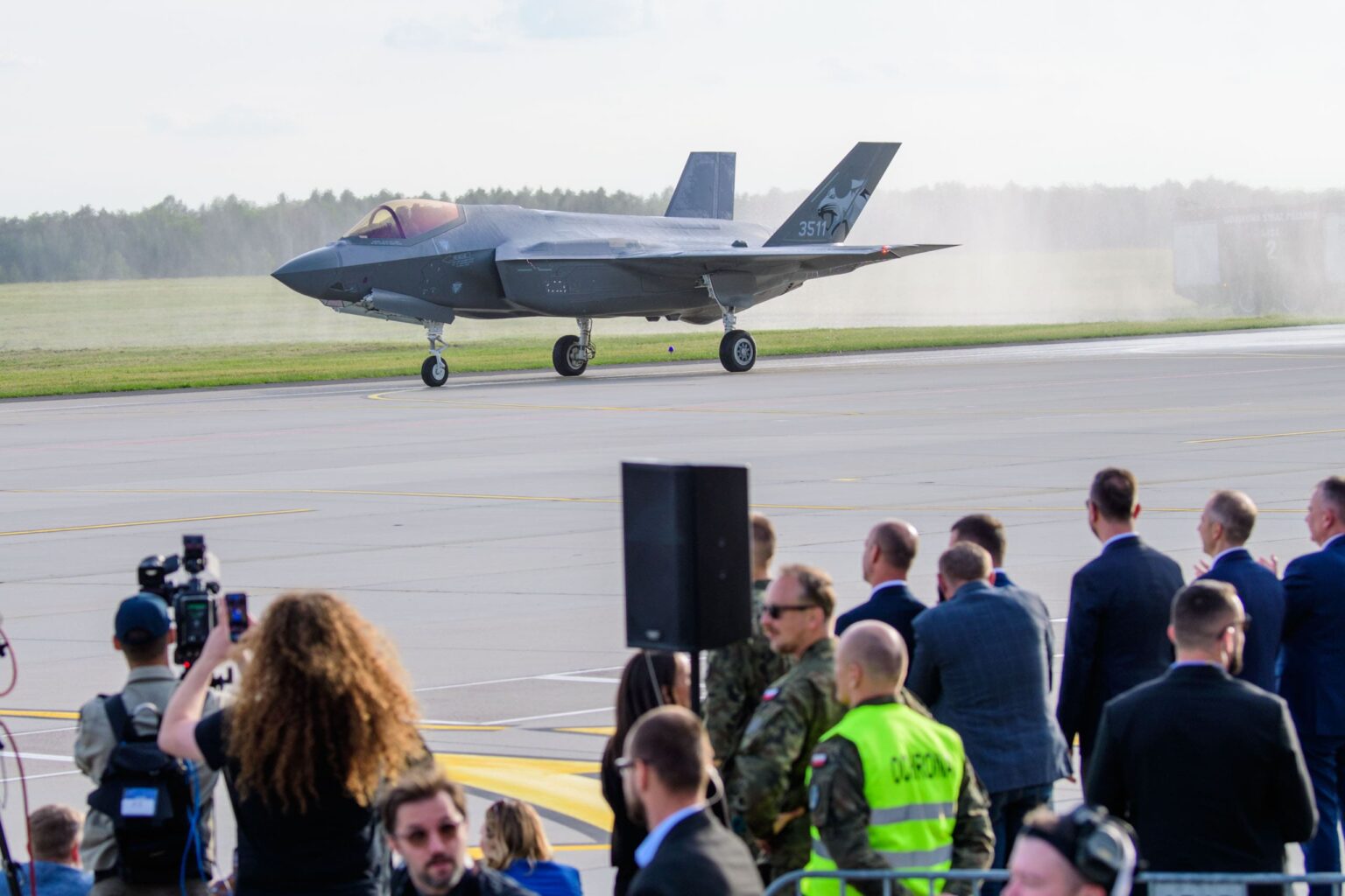 Ladowanie pierwszych F35 w Bazie w Lasku fot Sebastian Szwajkowski 8 1