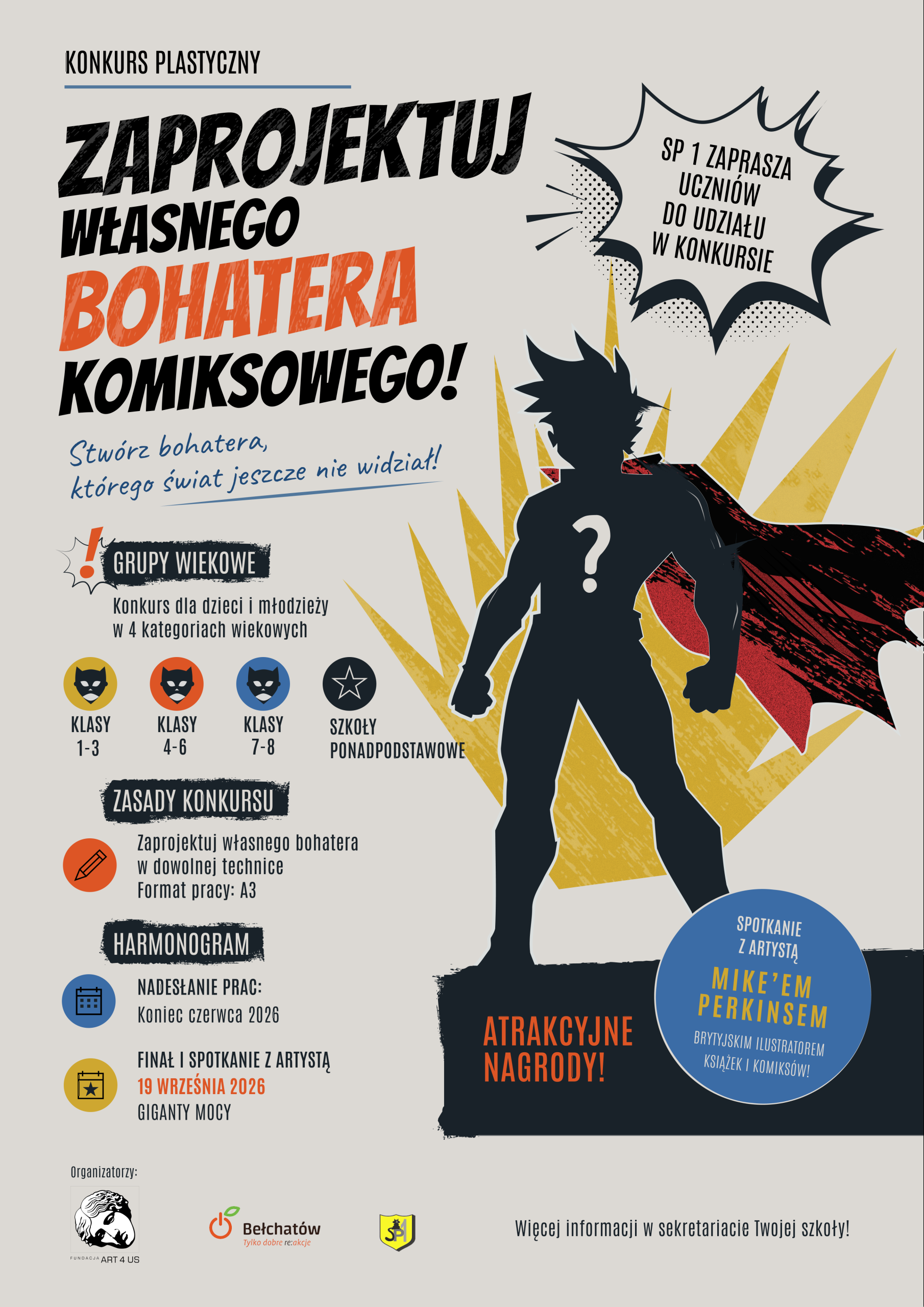 Ilustrator Marvela i DC przyjedzie do Bełchatowa. Mike Perkins na Festiwalu Sztuki Jabłka 19 września 1 PLAKAT KONKURSOWY scaled