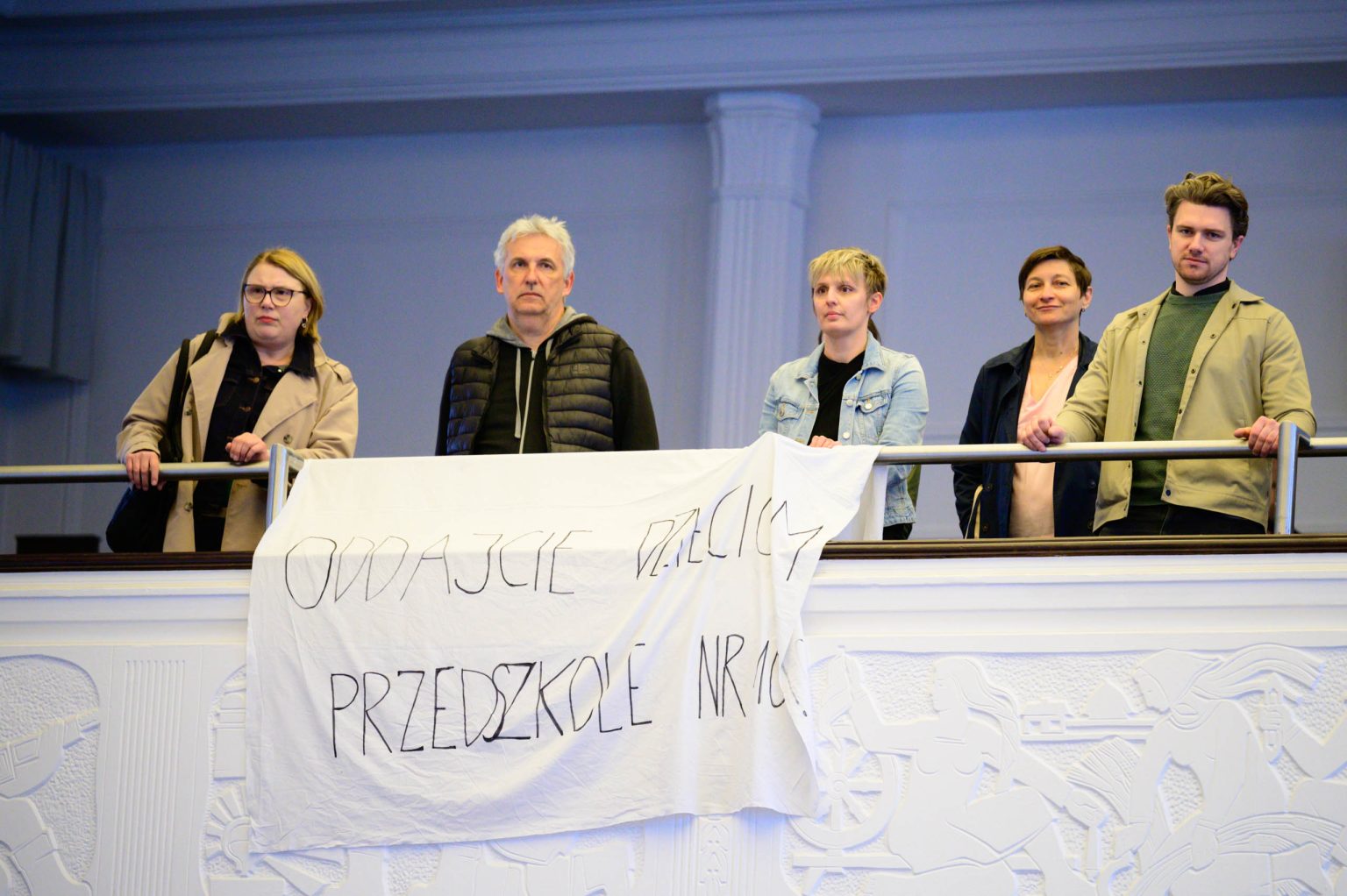 Protest w sprawie żłobków na Radzie Miasta fot Sebastian Szwajkowski_3 Protest w sprawie zlobkow na Radzie Miasta fot Sebastian Szwajkowski 3