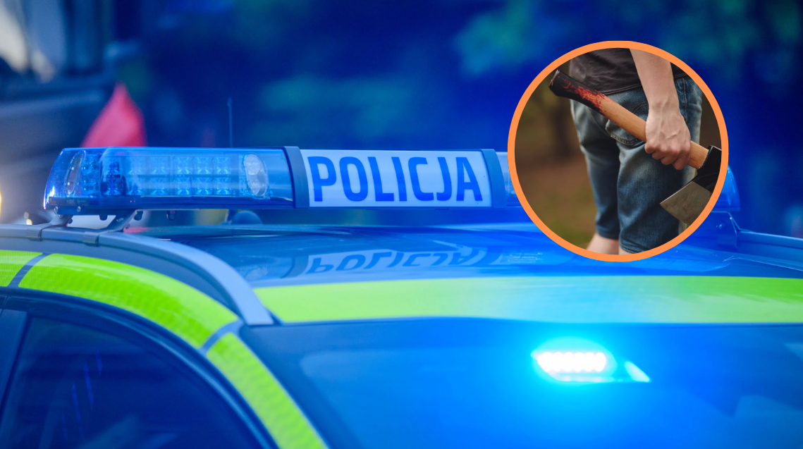 Atak siekierą pod Łodzią. Trafił w samochód
