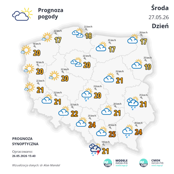 Pogoda na środę | Przyjemnie i ciepło [PROGNOZA]