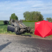 Śmiertelny wypadek w powiecie poddębickim. Podwójne dachowanie