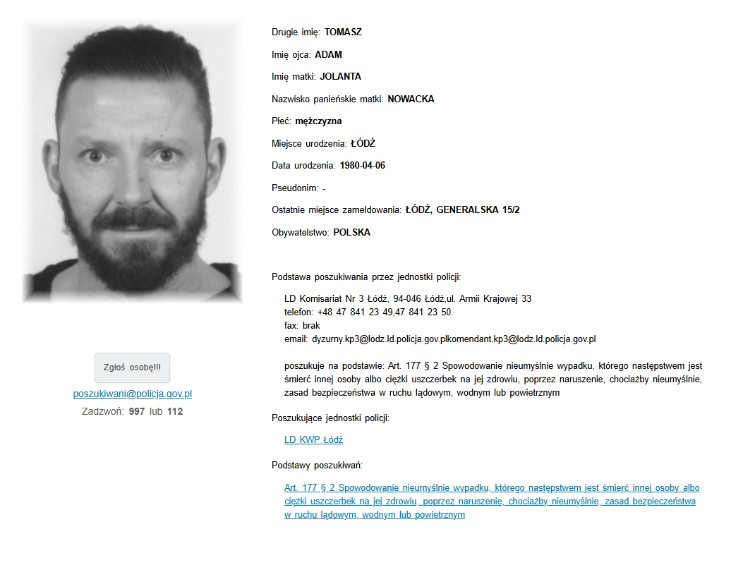 Paweł Kozanecki poszukiwany przez policję. List gończy za adwokatem od „trumny na kółkach” 1 Paweł Kozanecki poszukiwany przez policję. List gończy za adwokatem od „trumny na kółkach”