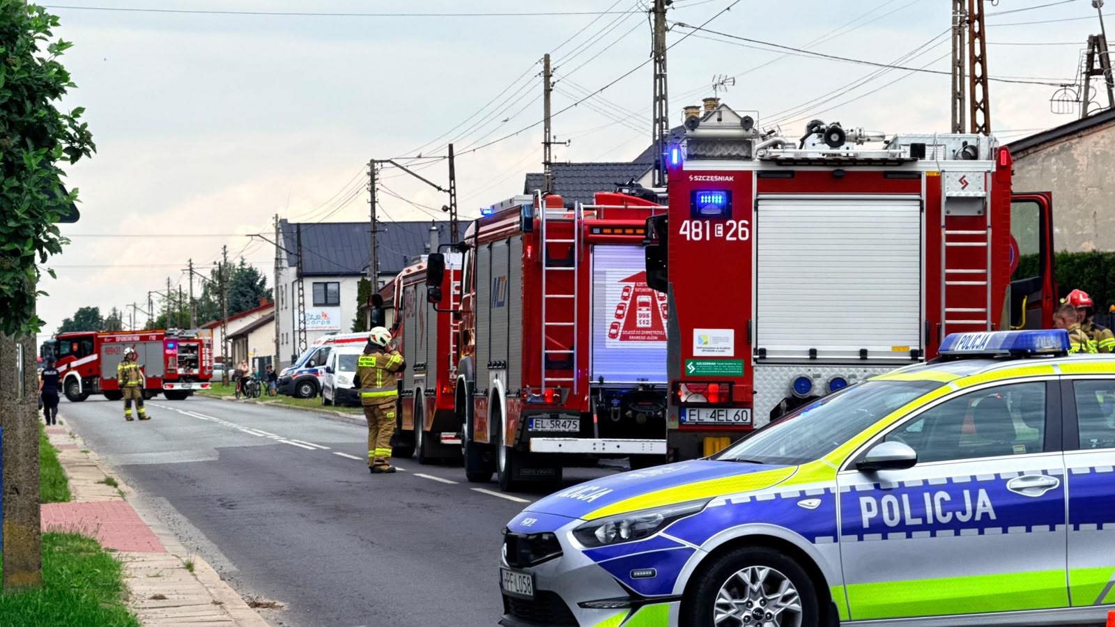 Pożar gazociągu w Konstantynowie Łódzkim. Jedna osoba poparzona, ewakuacja mieszkańców
