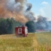 Wielki pożar lasu pod Sieradzem. Strażacy walczyli z ogniem przez wiele godzin