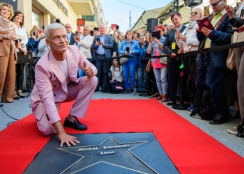 Michał Żebrowski w Łódzkiej Alei Gwiazd