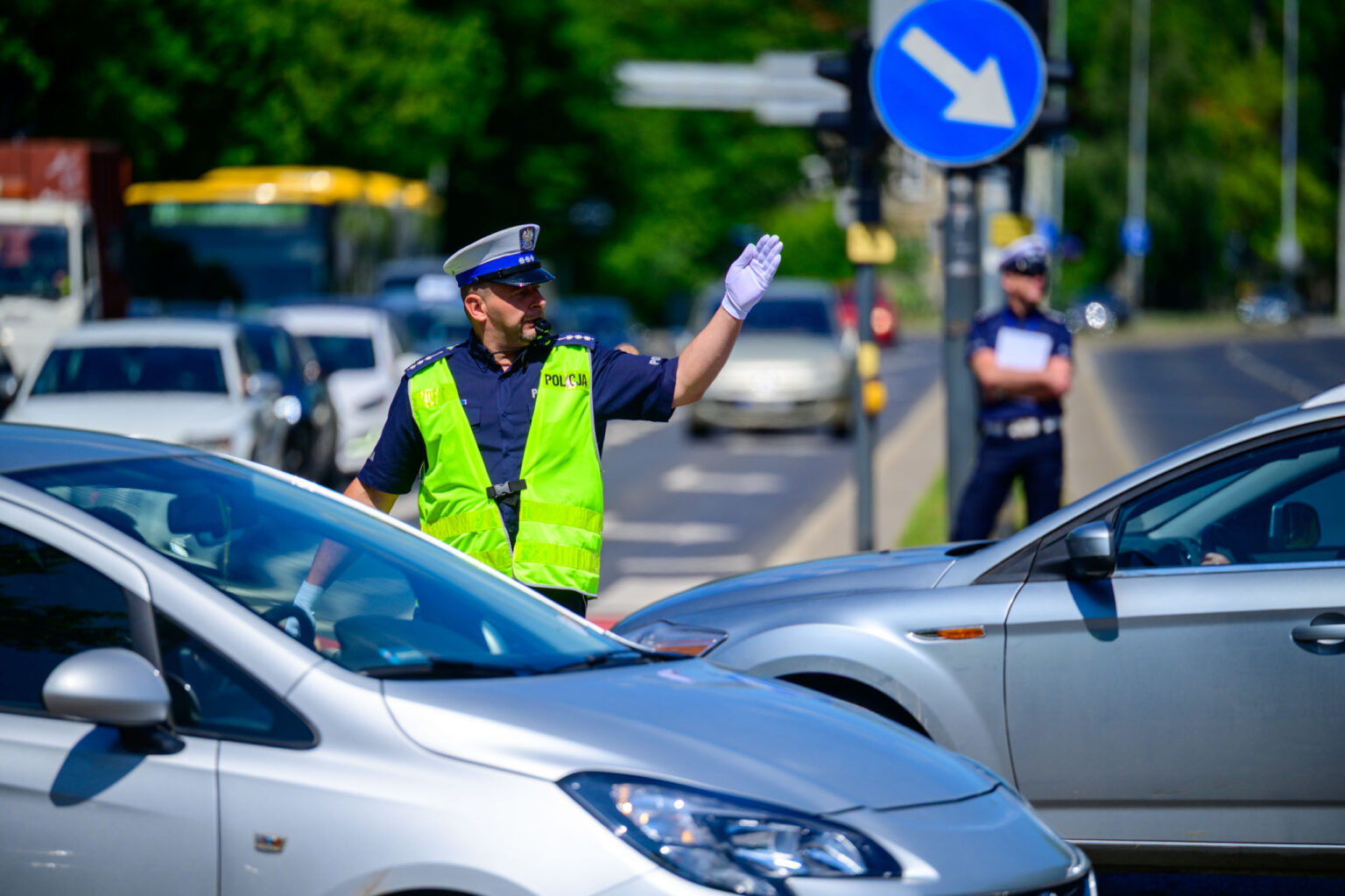 Policyjne zawody w kierowaniu ruchem fot Sebastian Szwajkowski 20