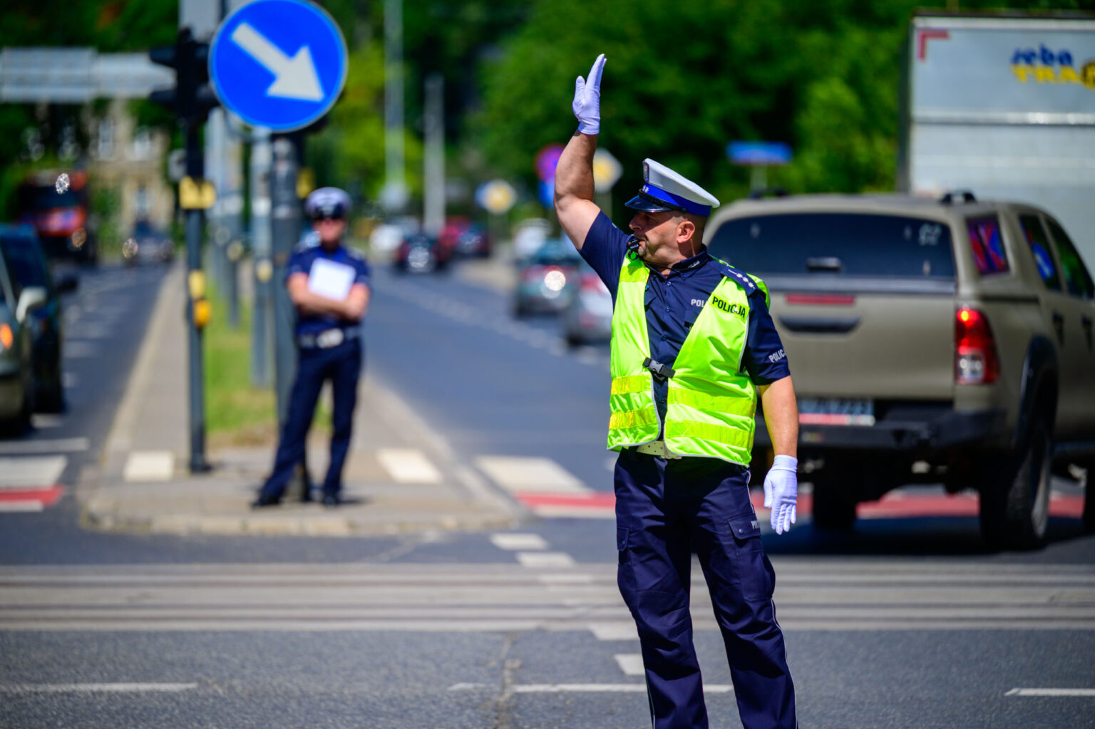 Policyjne zawody w kierowaniu ruchem fot Sebastian Szwajkowski 23