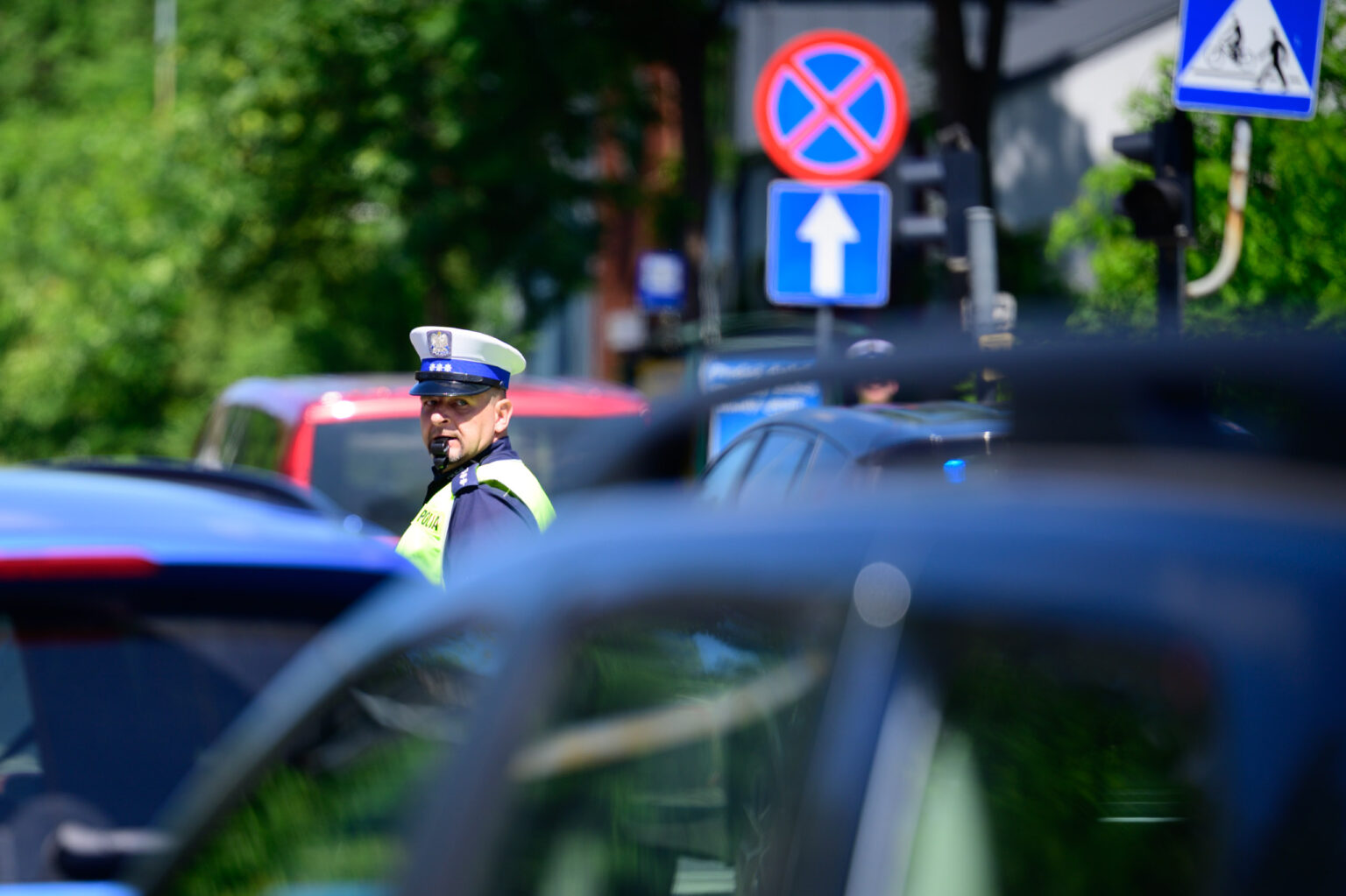 Policyjne zawody w kierowaniu ruchem fot Sebastian Szwajkowski 24