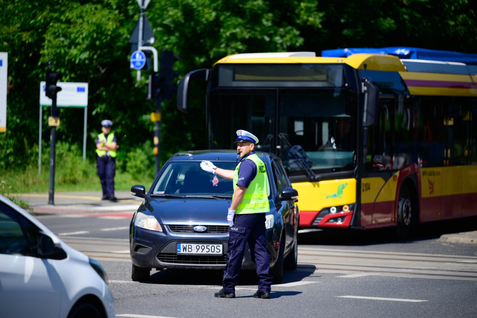 Policyjne zawody w kierowaniu ruchem fot Sebastian Szwajkowski 25