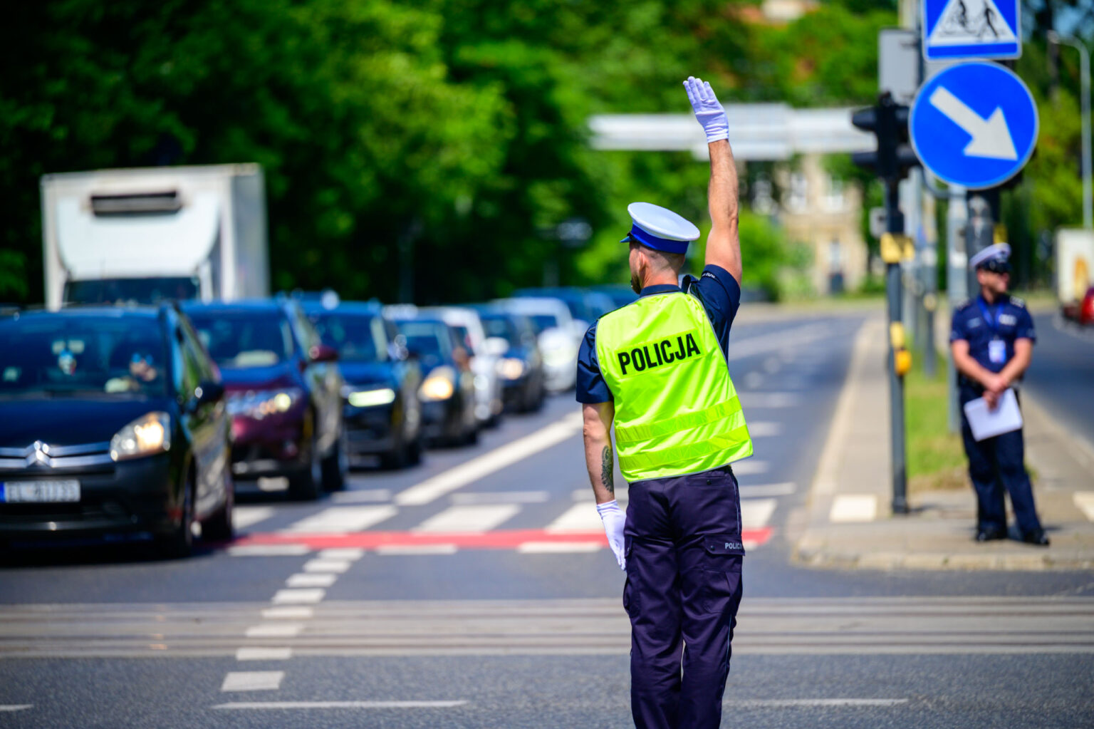 Policyjne zawody w kierowaniu ruchem fot Sebastian Szwajkowski 26