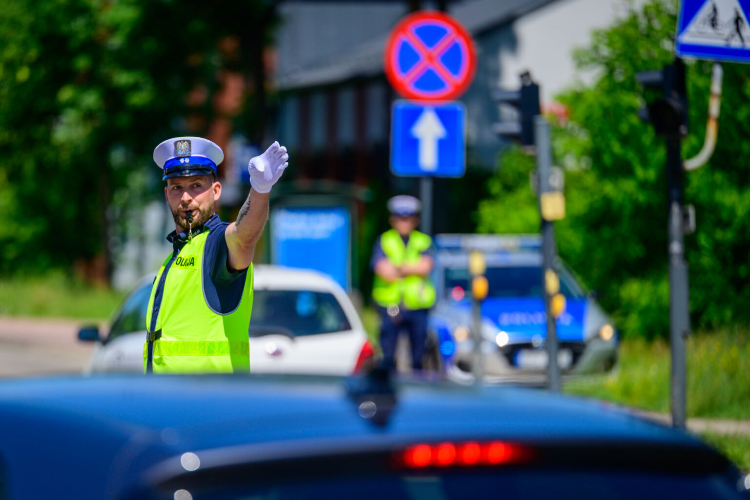Policyjne zawody w kierowaniu ruchem fot Sebastian Szwajkowski 28