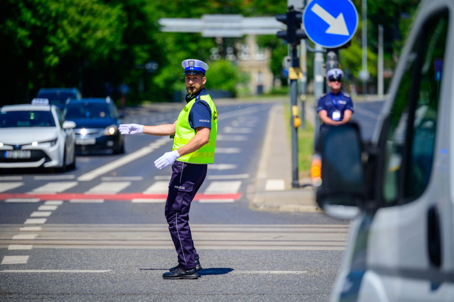 Policyjne zawody w kierowaniu ruchem fot Sebastian Szwajkowski 30