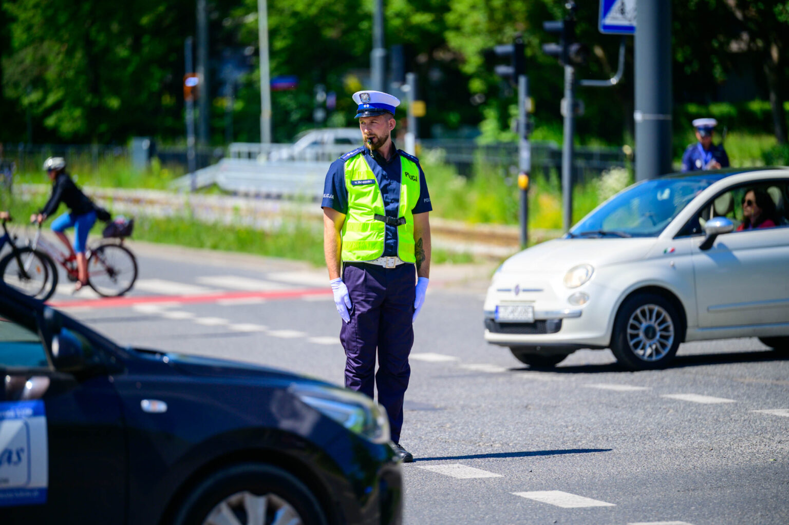 Policyjne zawody w kierowaniu ruchem fot Sebastian Szwajkowski 31