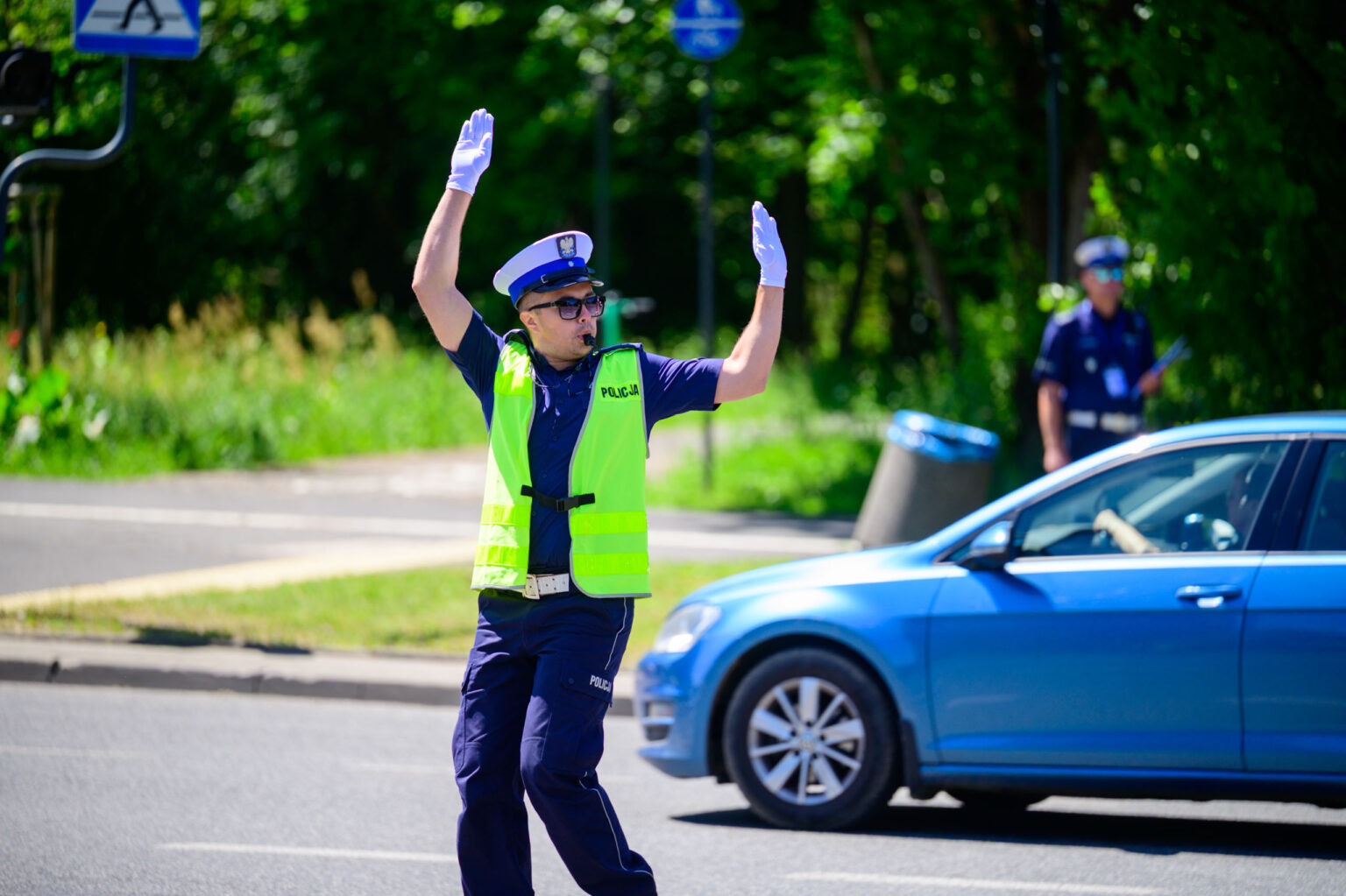 Policyjne zawody w kierowaniu ruchem fot Sebastian Szwajkowski 34