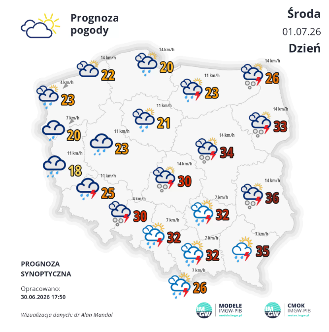pogoda na środę