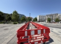 Kolejna usterka na Placu Wolności w Łodzi. „Winne są skrajnie wysokie temperatury”