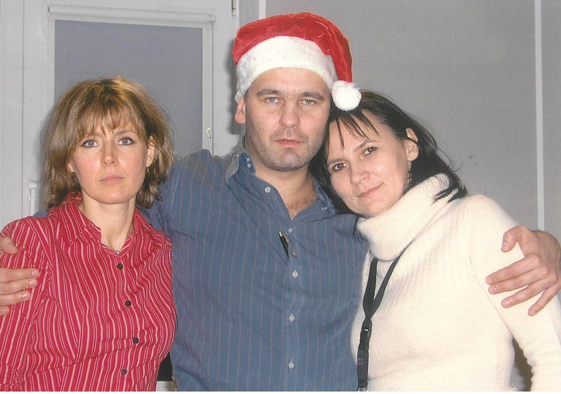 Iwona Błaszczyk z Jolantą Kozłowską i Jackiem Grudniem