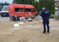 8 osób rannych po zderzeniu dwóch busów w Gołyniu