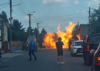 Wybuch gazu i pożar domu w Tomaszowie Mazowieckim